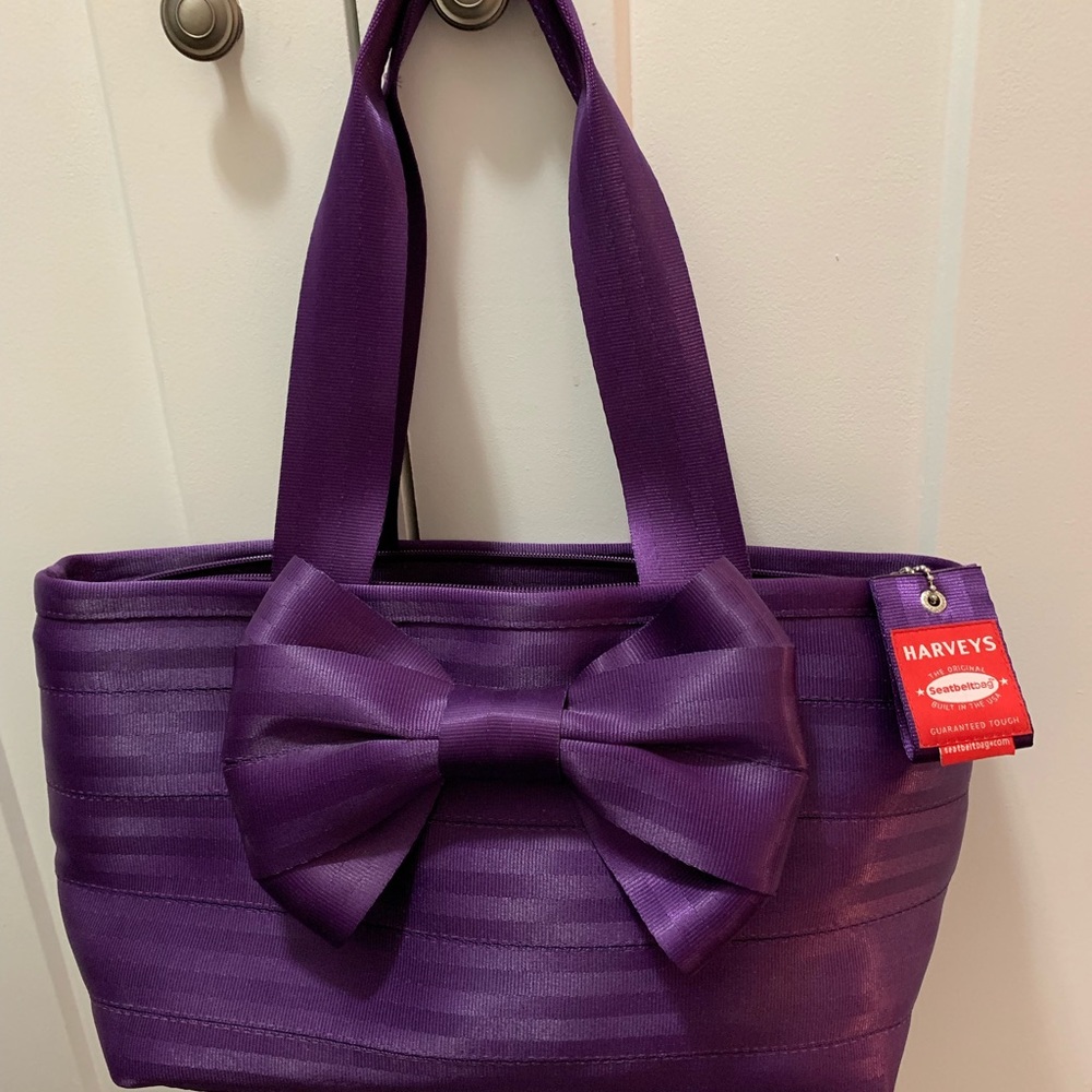 Harvey’s medium bow tote mulberry